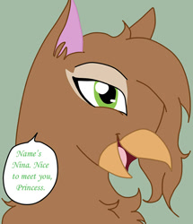 Size: 580x675 | Tagged: safe, artist:ask--luna-and-rarity, imported from derpibooru, oc, oc:nina, hippogriff, series:arc 1, solo