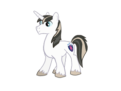 Size: 1024x768 | Tagged: safe, artist:chanyhuman, imported from derpibooru, shining armor, pony, unicorn, full body, hooves, horn, male, mane dye, simple background, solo, stallion, standing, tail, transparent background, unshorn fetlocks
