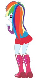 Size: 2000x4027 | Tagged: safe, artist:gmaplay, imported from derpibooru, rainbow dash, equestria girls, ass, boots, butt, fall formal outfits, high heel boots, rainbutt dash, rear, rear view, shoes, simple background, solo, transparent background