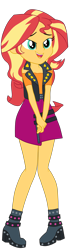 Size: 1285x4417 | Tagged: safe, artist:gmaplay, imported from derpibooru, sunset shimmer, equestria girls, boots, cute, pigeon toed, shimmerbetes, shoes, simple background, solo, transparent background