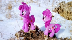 Size: 2048x1153 | Tagged: safe, imported from derpibooru, photographer:pakapaka1993, berry punch, berryshine, earth pony, pony, duo, irl, japan, photo, plushie, self paradox, self ponidox, snow, winter