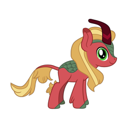 Size: 6012x5664 | Tagged: artist needed, safe, imported from derpibooru, sprout cloverleaf, kirin, pony, cute, g5, kirin-ified, looking at you, male, my little pony: a new generation, simple background, smiling, solo, species swap, sproutbetes, stallion, transparent background, when he smiles