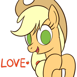 Size: 886x886 | Tagged: safe, artist:sazanamibd, imported from derpibooru, applejack, earth pony, pony, applejack's hat, bust, cowboy hat, cute, hat, hooves together, jackabetes, looking at you, love, open mouth, simple background, transparent background