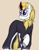 Size: 2099x2694 | Tagged: safe, artist:ahorseofcourse, oc, oc:sister ash, kirin, beige background, clothes, famale only, female, habit, kirin oc, mare, nun, nun's habit, solo, solo female, white coat