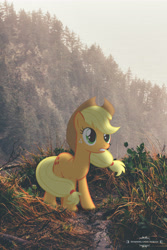 Size: 3456x5184 | Tagged: safe, artist:redpandapony, artist:zombielandundead, imported from derpibooru, applejack, earth pony, pony, absurd resolution, applejack's hat, cowboy hat, female, hat, irl, mare, photo, ponies in real life, solo