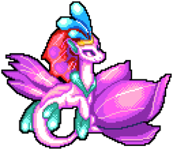 Size: 1016x880 | Tagged: safe, artist:bloody-pink, artist:dasheroni, imported from derpibooru, queen novo, seapony (g4), my little pony: the movie, colored pupils, crown, dorsal fin, female, fin wings, fins, fish tail, flowing tail, jewelry, manepxls, pixel art, purple eyes, purple tail, purple wings, pxls.space, regalia, simple background, smiling, solo, tail, transparent background, wings