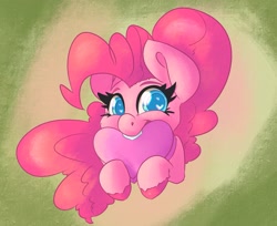 Size: 2598x2119 | Tagged: safe, artist:leadhooves, imported from derpibooru, pinkie pie, earth pony, pony, abstract background, cute, diapinkes, female, heart eyes, holiday, looking at you, mare, open mouth, solo, unshorn fetlocks, valentine's day, wingding eyes