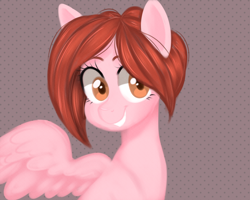 Size: 2738x2190 | Tagged: safe, artist:kaikururu, imported from derpibooru, oc, oc only, oc:weathervane, pegasus, pony, eyelashes, female, grin, mare, pegasus oc, smiling, solo, wings