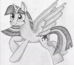 Size: 2308x2040 | Tagged: safe, artist:okaboka, imported from derpibooru, twilight sparkle, alicorn, pony, 2013, female, mare, pencil drawing, solo, traditional art, twilight sparkle (alicorn)