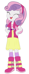 Size: 1577x4001 | Tagged: safe, artist:gmaplay, imported from derpibooru, sweetie belle, equestria girls, equestria girls series, happily ever after party, boots, clothes, cute, hand on hip, shoes, simple background, skirt, solo, transparent background