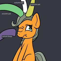 Size: 512x512 | Tagged: safe, artist:xppp1n, imported from ponybooru, oc, oc only, oc:autumn wren, female, filly, foal, pat