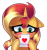 Size: 1920x2027 | Tagged: safe, artist:opal_radiance, imported from derpibooru, sunset shimmer, pony, unicorn, equestria girls, blushing, commission, cute, playing card, shimmerbetes, simple background, solo, transparent background, ych result