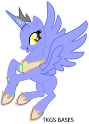 Size: 834x1158 | Tagged: safe, artist:teonnakatztkgs, imported from derpibooru, oc, oc only, alicorn, alicorn oc, base, eyelashes, hoof shoes, horn, jewelry, peytral, simple background, smiling, solo, tiara, white background, wings