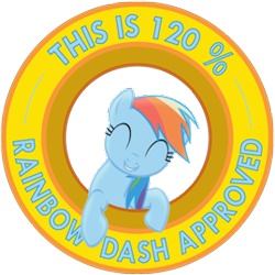 Size: 269x269 | Tagged: safe, artist:ambris, imported from derpibooru, rainbow dash, pegasus, pony, 20% cooler, ^^, approval, approved, eyes closed, female, grin, hooves, mare, seal of approval, simple background, smiling, solo, transparent background