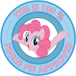 Size: 269x269 | Tagged: safe, artist:ambris, imported from derpibooru, pinkie pie, earth pony, pony, approval, approved, female, mare, open mouth, open smile, seal of approval, simple background, smiling, solo, transparent background