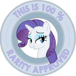 Size: 269x269 | Tagged: safe, artist:ambris, imported from derpibooru, rarity, pony, unicorn, approval, approved, female, grin, horn, lidded eyes, mare, seal of approval, simple background, smiling, solo, transparent background
