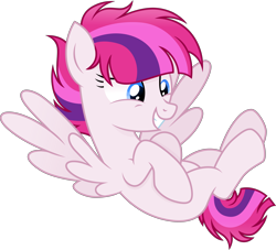 Size: 4220x3824 | Tagged: safe, artist:cirillaq, imported from derpibooru, oc, oc only, oc:pink gadget, pegasus, pony, absurd resolution, female, full body, grin, hooves, mare, pegasus oc, show accurate, simple background, smiling, solo, spread wings, tail, transparent background, wings