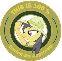 Size: 2334x2313 | Tagged: safe, artist:penguin-616, imported from derpibooru, daring do, pegasus, pony, approval, approved, female, high res, mare, seal of approval, simple background, smiling, solo, transparent background