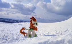 Size: 2048x1260 | Tagged: safe, imported from derpibooru, photographer:pakapaka1993, autumn blaze, kirin, pony, irl, japan, photo, plushie, snow, solo, winter