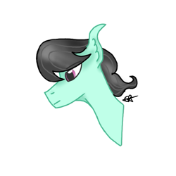 Size: 617x617 | Tagged: safe, artist:artiststr, imported from derpibooru, oc, oc only, oc:cello breeze, pegasus, pony, bust, digital art, ear fluff, male, offspring, parent:octavia melody, parent:zephyr breeze, pegasus oc, portrait, profile, signature, simple background, solo, stallion, white background