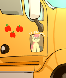 Size: 845x986 | Tagged: safe, artist:xppp1n, imported from ponybooru, apple bloom, female, filly, foal, ponified animal photo, solo, truck