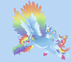 Size: 2064x1815 | Tagged: safe, artist:pegasus004, imported from derpibooru, screencap, rainbow dash, pegasus, pony, coat markings, colored hooves, colored pupils, colored wings, gradient wings, leonine tail, piercing, redesign, socks (coat markings), tail, tail feathers, wings