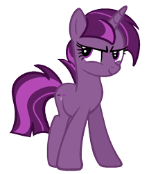 Size: 658x721 | Tagged: safe, artist:rubyg242, imported from derpibooru, oc, oc:fireworks, pony, unicorn, base used, female, magical lesbian spawn, mare, offspring, parent:tempest shadow, parent:twilight sparkle, parents:tempestlight, simple background, solo, transparent background