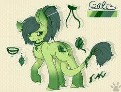 Size: 2810x2135 | Tagged: safe, artist:maneblue, imported from derpibooru, oc, oc only, earth pony, pony, ear fluff, earth pony oc, jewelry, necklace, paw prints, raised hoof, reference sheet, simple background, solo, yellow background