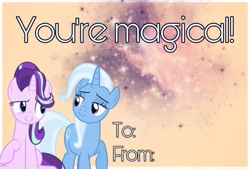 Size: 640x432 | Tagged: safe, artist:suntrixglim, imported from derpibooru, starlight glimmer, trixie, pony, female, lesbian, shipping, startrix