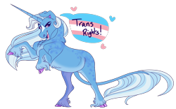 Size: 2400x1500 | Tagged: safe, artist:uunicornicc, imported from derpibooru, trixie, pony, unicorn, cloven hooves, februpony, female, floppy ears, gender headcanon, headcanon, leonine tail, lgbt headcanon, pride, pride flag, simple background, solo, tail, trans female, trans rights, trans trixie, transgender, transgender pride flag, transparent background, unshorn fetlocks