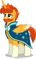 Size: 1331x2133 | Tagged: safe, artist:stellardusk, imported from derpibooru, sunburst, alicorn, pony, alicornified, alternate hairstyle, beard, brooch, cape, cloak, clothes, facial hair, jewelry, male, male alicorn, race swap, simple background, solo, stallion, sunburst's brooch, sunburst's cloak, sunbursticorn, transparent background, vector