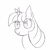Size: 3200x3200 | Tagged: safe, artist:huodx, twilight sparkle, pony, unicorn, female, mare, monochrome, simple background, sketch, smiling