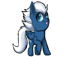 Size: 1024x768 | Tagged: safe, artist:lesiwtroublemaker, imported from derpibooru, night glider, pegasus, pony, :p, chibi, female, mare, simple background, solo, tongue out, transparent background