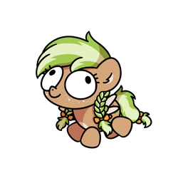 Size: 800x800 | Tagged: safe, artist:sugar morning, imported from derpibooru, oc, oc only, oc:sylvia evergreen, pegasus, pony, braided pigtails, chibi, commission, cute, derp, dorkles, female, freckles, hair tie, pegasus oc, simple background, solo, sticker, transparent background, wings, ych result
