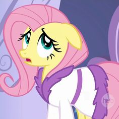 Size: 236x236 | Tagged: safe, imported from derpibooru, screencap, fluttershy, pegasus, pony, green isn't your color, season 1, bathrobe, clothes, floppy ears, hub logo, logo, robe, solo, the hub, watermark