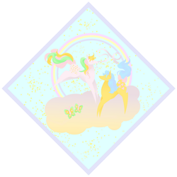 Size: 1024x1024 | Tagged: safe, artist:kouenli, imported from derpibooru, butterfly, earth pony, pony, cloud, confetti, g1