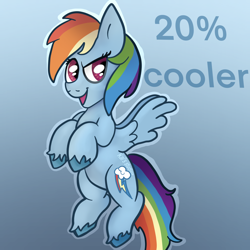 Size: 2000x2000 | Tagged: safe, artist:kaifurry, derpibooru exclusive, imported from derpibooru, rainbow dash, pegasus, pony, 20% cooler, cute, dashabetes, flying, gradient background, high res, multicolored mane, open mouth, solo, spread wings, text, unshorn fetlocks, watermark, wings