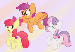 Size: 1675x1158 | Tagged: safe, artist:sugarcloud12, imported from derpibooru, apple bloom, scootaloo, sweetie belle, pony, cutie mark crusaders, older