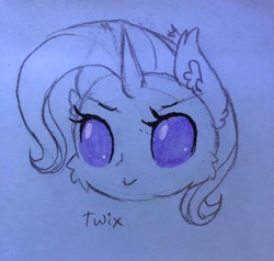 Size: 2048x1948 | Tagged: safe, artist:jyay15, imported from derpibooru, trixie, pony, unicorn, :>, sketch, traditional art