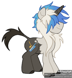 Size: 1280x1387 | Tagged: safe, artist:renhorse, imported from derpibooru, dj pon-3, octavia melody, vinyl scratch, oc, oc only, unicorn, coat markings, different colored horn, female, fusion, hair over eyes, hooves, mare, messy mane, simple background, smiling, solo, transparent background, watermark