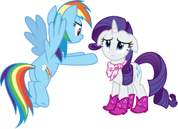 Size: 4143x3000 | Tagged: safe, artist:cloudy glow, imported from derpibooru, rainbow dash, rarity, the end in friend, .ai available, butt, floppy ears, plot, rainbutt dash, simple background, transparent background, vector