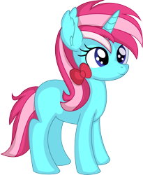 Size: 6008x7326 | Tagged: safe, artist:cyanlightning, imported from derpibooru, oc, oc only, unicorn, .svg available, absurd resolution, bow, female, filly, foal, simple background, solo, transparent background, vector