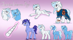 Size: 1280x699 | Tagged: safe, artist:devonella, imported from derpibooru, hoo'far, trixie, pony, unicorn, female, male, offspring, parent:hoo'far, parent:prince blueblood, parent:trixie, parents:bluetrix, parents:trixfar, shipping, straight, trixfar