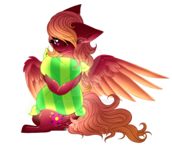 Size: 1024x870 | Tagged: safe, artist:bloomydia, imported from derpibooru, oc, oc:florie, pegasus, pony, female, mare, pillow, simple background, solo, transparent background