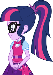 Size: 3000x4248 | Tagged: safe, artist:eljosephrivera, imported from derpibooru, sci-twi, twilight sparkle, equestria girls, bowtie, female, simple background, solo, transparent background