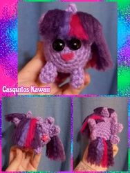 Size: 2048x2730 | Tagged: safe, artist:casquitos kawaii, imported from derpibooru, twilight sparkle, alicorn, amigurumi, crochet, handmade, irl, photo, plushie, solo, twilight sparkle (alicorn)