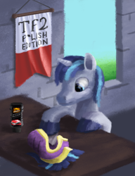 Size: 1920x2500 | Tagged: safe, artist:zvuki, imported from derpibooru, shining armor, /mlp/ tf2 general, armor, poland, polish, polishing, pun, team fortress 2