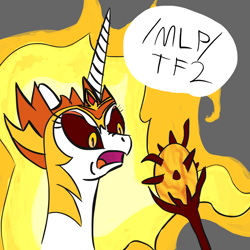 Size: 1000x1000 | Tagged: safe, artist:purppone, imported from derpibooru, daybreaker, /mlp/, /mlp/ tf2 general, angry, sun-on-a-stick, team fortress 2