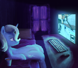 Size: 2000x1750 | Tagged: safe, artist:zvuki, imported from derpibooru, trixie, pony, unicorn, /mlp/ tf2 general, computer, computer mouse, cup noodles, female, keyboard, mare, team fortress 2, window