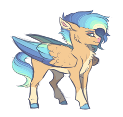 Size: 3152x3000 | Tagged: safe, artist:venommocity, imported from derpibooru, oc, oc:vegas, pegasus, pony, colored wings, female, magical gay spawn, mare, multicolored wings, offspring, parent:flash sentry, parent:sunburst, parents:flashburst, simple background, solo, transparent background, wings